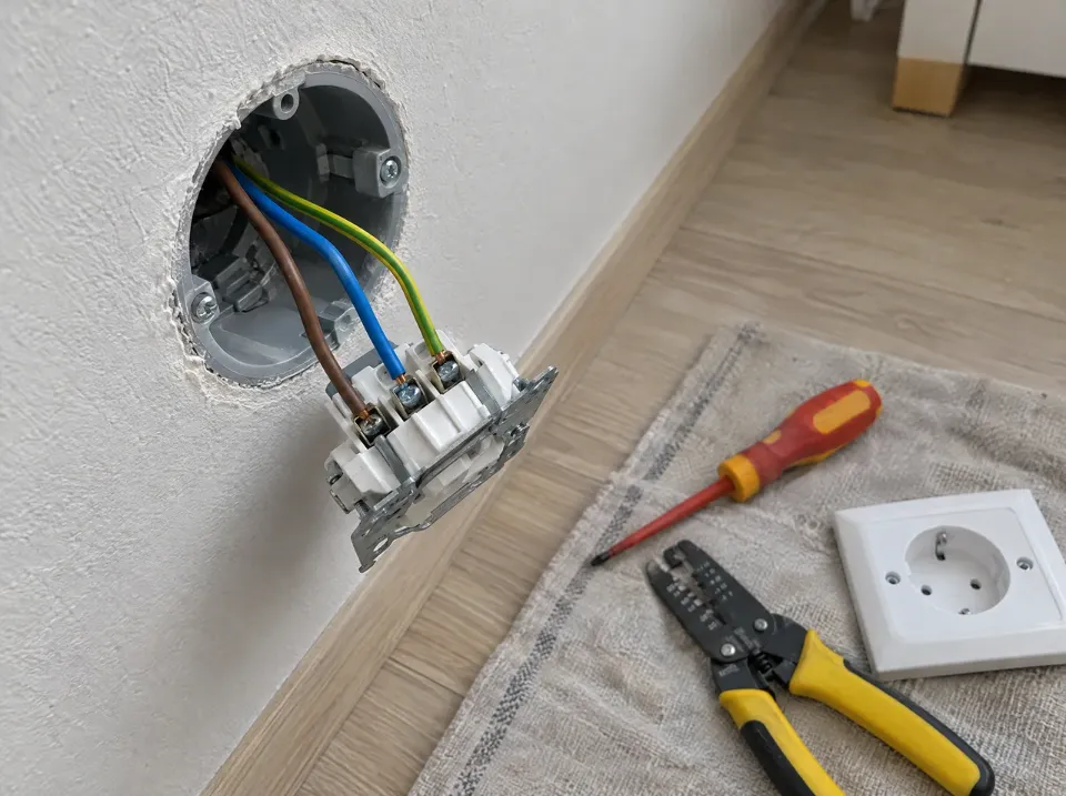 Výměna zásuvky – zapojení vodičů v instalační krabici
